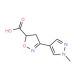 3-(1-Methyl-1H-pyrazol-4-yl)-4,5-dihydro-isoxazole-5-carboxylic acid - chemical structure image