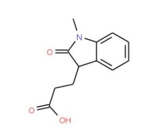 3-(1-Methyl-2-oxo-2,3-dihydro-1H-indol-3-yl)-propionic acid - chemical structure image