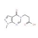 3-(1-methyl-4-oxo-1,4-dihydro-5H-pyrazolo[3,4-d]pyrimidin-5-yl)propanoic acid - chemical structure image