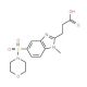 3-[1-methyl-5-(morpholin-4-ylsulfonyl)-1H-benzimidazol-2-yl]propanoic acid - chemical structure image