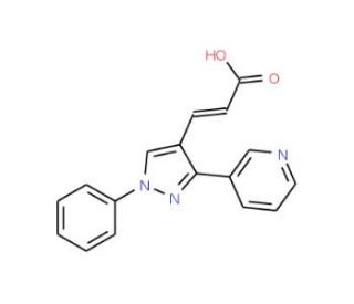 3-(1-Phenyl-3-pyridin-3-yl-1H-pyrazol-4-yl)-acrylic acid - chemical structure image