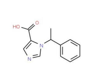 3-(1-Phenyl-ethyl)-3H-imidazole-4-carboxylic acid - chemical structure image