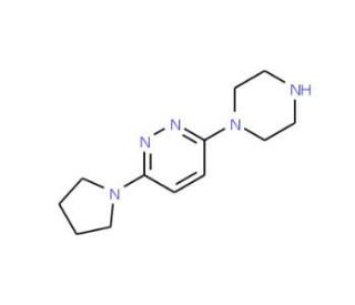 3-(1-Piperazinyl)-6-(1-pyrrolidinyl)pyridazine - chemical structure image