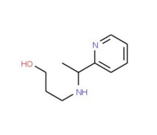 3-(1-Pyridin-2-yl-ethylamino)-propan-1-ol - chemical structure image