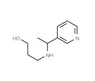 3-(1-Pyridin-3-yl-ethylamino)-propan-1-ol - chemical structure image