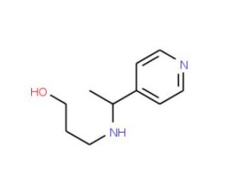 3-(1-Pyridin-4-yl-ethylamino)-propan-1-ol - chemical structure image