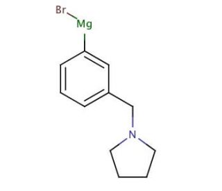 [3-(1-Pyrrolidinylmethyl)phenyl]magnesium bromide solution (CAS 480424-79-1) - chemical structure image