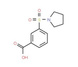 3-(1-Pyrrolidinylsulfonyl)benzenecarboxylic acid (CAS 7326-79-6) - chemical structure image