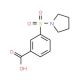 3-(1-Pyrrolidinylsulfonyl)benzenecarboxylic acid (CAS 7326-79-6) - chemical structure image
