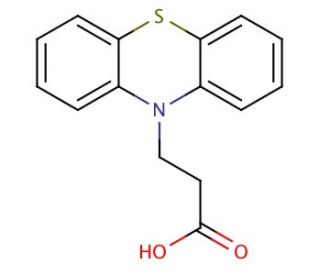 3-(10H-phenothiazin-10-yl)propanoic acid (CAS 362-03-8) - chemical structure image