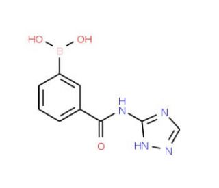 3-(1H-1,2,4-Triazol-3-ylcarbamoyl)benzeneboronic acid (CAS 871333-05-0) - chemical structure image