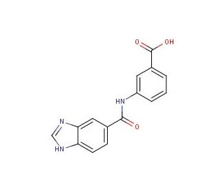 3-(1H-1,3-benzodiazole-5-amido)benzoic acid - chemical structure image