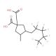 3-(1H,1H-Nonafluoropentyl)-4-methylcyclopentane-1,1-dicarboxylic acid (CAS 20116-32-9) - chemical structure image