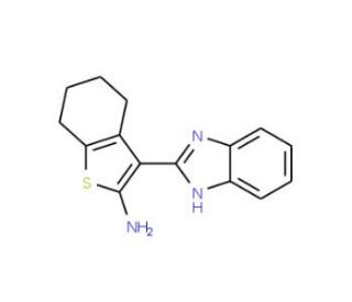 3-(1H-Benzoimidazol-2-yl)-4,5,6,7-tetrahydro-benzo[b]thiophen-2-ylamine (CAS 143361-89-1) - chemical structure image