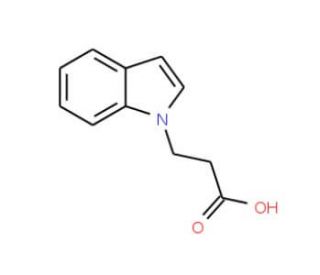 3-(1H-indol-1-yl)propanoic acid (CAS 6639-06-1) - chemical structure image