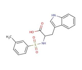 3-(1H-indol-3-yl)-2-{[(3-methylphenyl)sulfonyl]amino}propanoic acid - chemical structure image