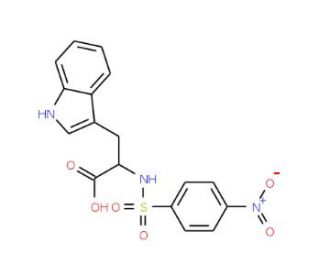 3-(1H-indol-3-yl)-2-{[(4-nitrophenyl)sulfonyl]amino}propanoic acid - chemical structure image