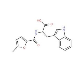3-(1H-Indol-3-yl)-2-[(5-methyl-furan-2-carbonyl)-amino]-propionic acid (CAS 360573-13-3) - chemical structure image