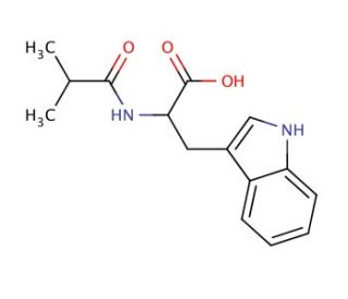 3-(1H-indol-3-yl)-2-(isobutyrylamino)propanoic acid - chemical structure image