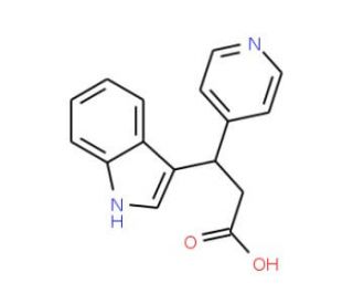 3-(1H-Indol-3-yl)-3-pyridin-4-yl-propionic acid - chemical structure image
