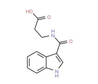 3-(1H-indol-3-ylformamido)propanoic acid - chemical structure image