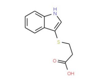 3-(1H-Indol-3-ylsulfanyl)-propionic acid (CAS 80412-20-0) - chemical structure image