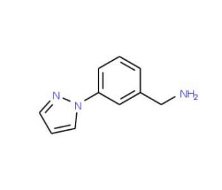 [3-(1H-Pyrazol-1-yl)phenyl]methylamine (CAS 687635-04-7) - chemical structure image