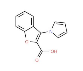 3-(1H-Pyrrol-1-yl)-1-benzofuran-2-carboxylic acid (CAS 80066-99-5) - chemical structure image