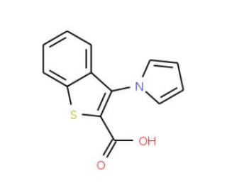 3-(1H-Pyrrol-1-yl)-1-benzothiophene-2-carboxylicacid - chemical structure image