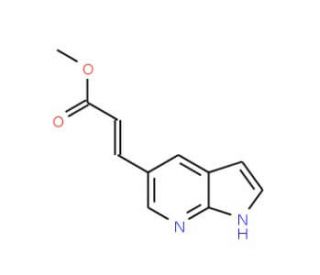 3-(1H-Pyrrolo[2,3-b]pyridin-5-yl)-acrylic acidmethyl ester (CAS 945029-05-0) - chemical structure image