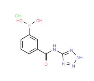 3-(1H-Tetrazol-5-ylcarbamoyl)benzeneboronic acid hydrochloride (CAS 850567-38-3) - chemical structure image