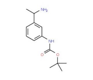 3-(1&prime;-Aminoethyl)-1-N-Boc-aniline (CAS 886362-19-2) - chemical structure image