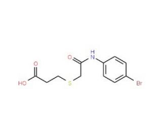 3-({2-[(4-bromophenyl)amino]-2-oxoethyl}thio)propanoic acid - chemical structure image