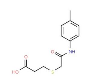 3-({2-[(4-methylphenyl)amino]-2-oxoethyl}thio)propanoic acid - chemical structure image