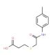 3-({2-[(4-methylphenyl)amino]-2-oxoethyl}thio)propanoic acid - chemical structure image