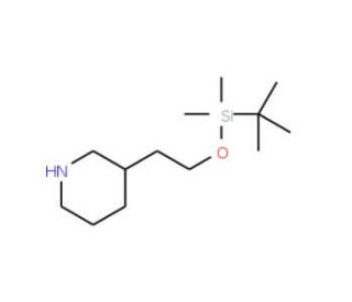 3-[2[[(1,1-Dimethylethyl)dimethyl silyl]oxy]ethyl]-piperidine (CAS 146667-82-5) - chemical structure image