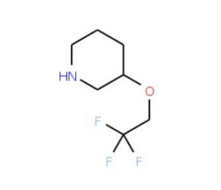 3-(2,2,2-trifluoroethoxy)piperidine - chemical structure image