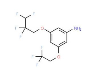 3-(2,2,3,3-Tetrafluoropropoxy)-5-(2,2,2-trifluoroethoxy)aniline - chemical structure image