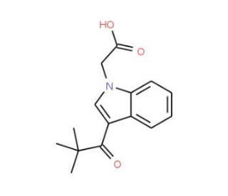 [3-(2,2-Dimethyl-propionyl)-indol-1-yl]-aceticacid - chemical structure image