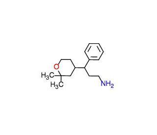 3-(2,2-Dimethyl-tetrahydro-pyran-4-yl)-3-phenyl-propylamine (CAS 337311-00-9) - chemical structure image