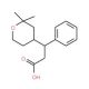3-(2,2-Dimethyltetrahydropyran-4-yl)-3-phenyl-propionic acid - chemical structure image