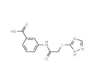 3-[2-(2H-[1,2,4]Triazol-3-ylsulfanyl)acetylamino]-benzoic acid - chemical structure image
