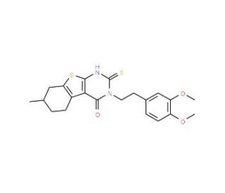 3-[2-(3,4-Dimethoxy-phenyl)-ethyl]-2-mercapto-7-methyl-5,6,7,8-tetrahydro-3H-benzo[4,5]thieno[2,3-d]pyrimidin-4-one - chemica