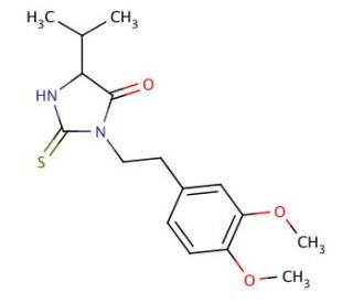 3-[2-(3,4-dimethoxyphenyl)ethyl]-5-isopropyl-2-thioxoimidazolidin-4-one - chemical structure image
