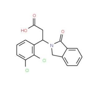 3-(2,3-Dichlorophenyl)-3-(1-oxo-1,3-dihydro-2H-isoindol-2-yl)propanoic acid - chemical structure image