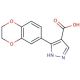 3-(2,3-dihydro-1,4-benzodioxin-6-yl)-1H-pyrazole-4-carboxylic acid - chemical structure image