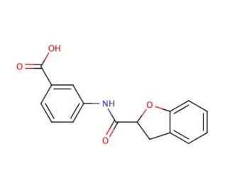 3-(2,3-dihydro-1-benzofuran-2-amido)benzoic acid - chemical structure image