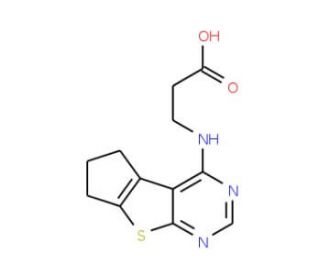3-(2,3-Dihydro-1H-8-thia-5,7-diaza-cyclopenta[a]inden-4-ylamino)-propionic acid - chemical structure image