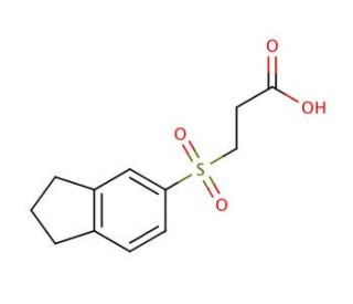 3-(2,3-dihydro-1H-inden-5-ylsulfonyl)propanoic acid - chemical structure image