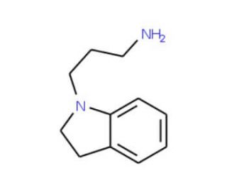 3-(2,3-dihydro-1H-indol-1-yl)propan-1-amine (CAS 61123-70-4) - chemical structure image